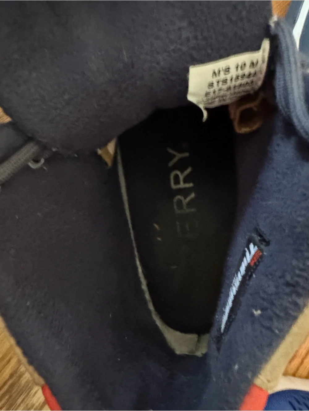 Sperry Navy, Tan and Red Men's Boat Shoes